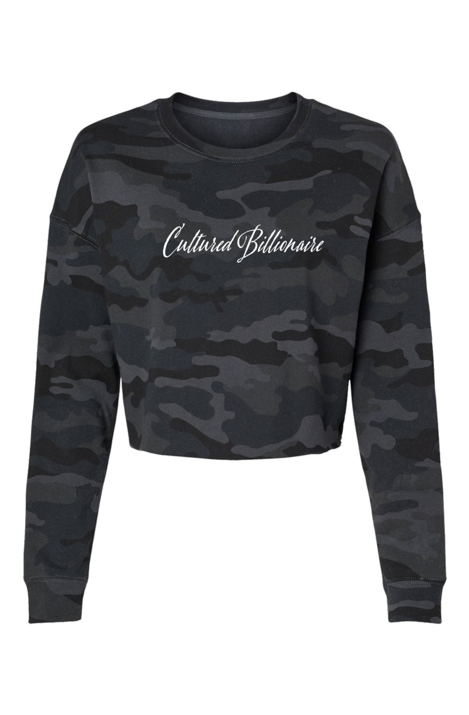 Billionaire Camo Cropped Crew