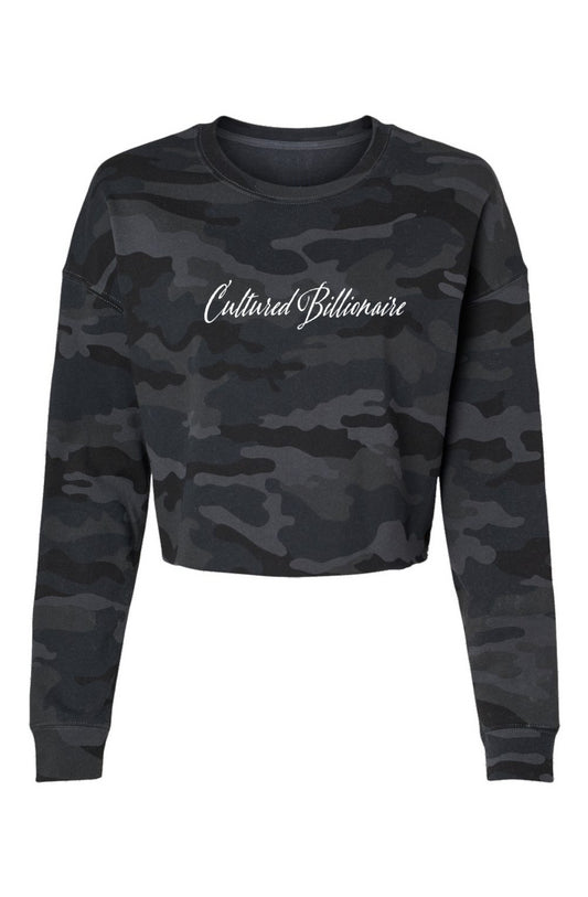 Billionaire Camo Cropped Crew
